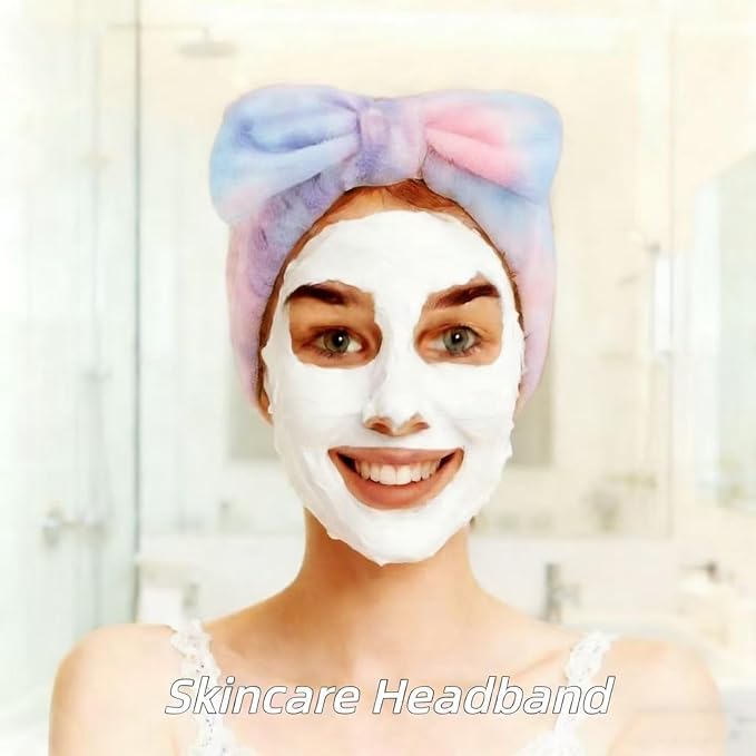 7 Pcs Spa Set, Facial Headband and Wristband Set, Skincare Accessories - Image 3