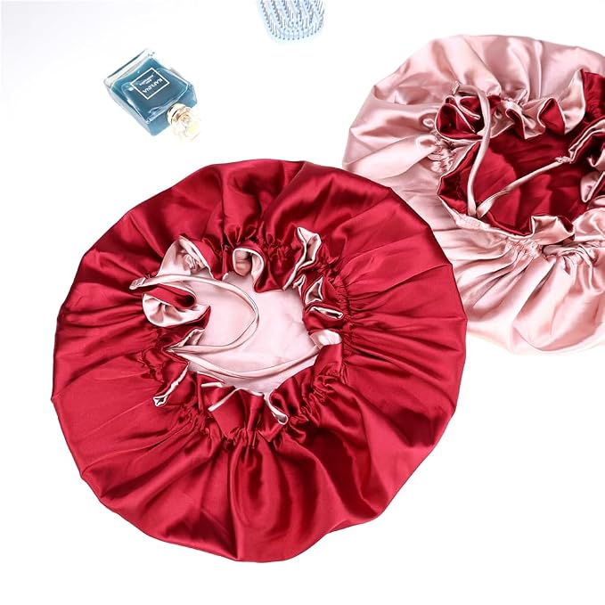 Adjustable Silk Satin Bonnet Hair Care Caps - Image 7