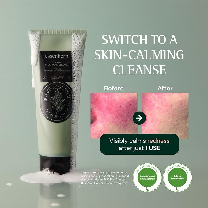 TeaTree relief Foam Cleanser -Gentle Face Wash - Image 4