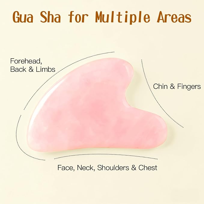 Pjordo Vitamin E Rose Oil & Gua Sha Massage Tools Set, Gua Sha Oil - Image 4