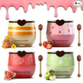 4PCS Bee Lip Balm Honey Pot, Vitamin E & Moisturizing Propolis Sleeping Lip Mask by Charm+Kiss