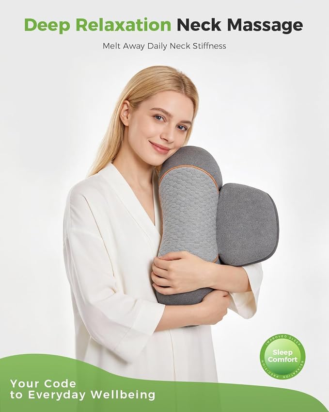 3-in-1 Neck Massager Pillow for Pain Relief Deep Tissue - Image 2
