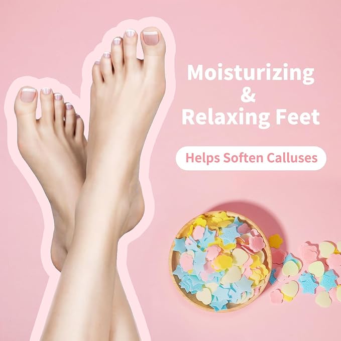 Pedicure Soap Flowers Foot Soak Petals, Rose Scented Bath Soap Sheets - Image 4