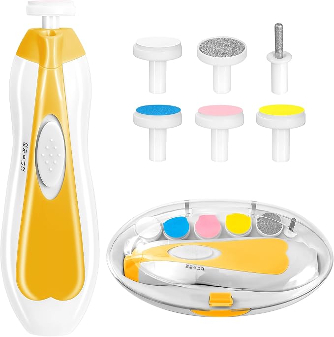 Qunlions life Baby Nail Trimmer Electric, 6 in 1 Baby Nail File Clippers Infant by Qunlionslife