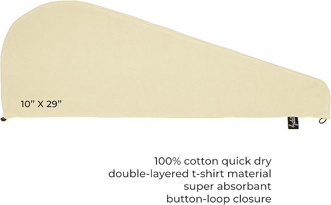 Elizabeth Roberts 100% Cotton T Shirt Hair Towel Wrap Plopping Essential Turban - Image 3