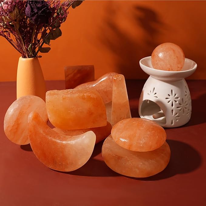 Moon Shape Himalayan Salt Massage Stones Hot Massage Cold Massage Stones Set - Image 6