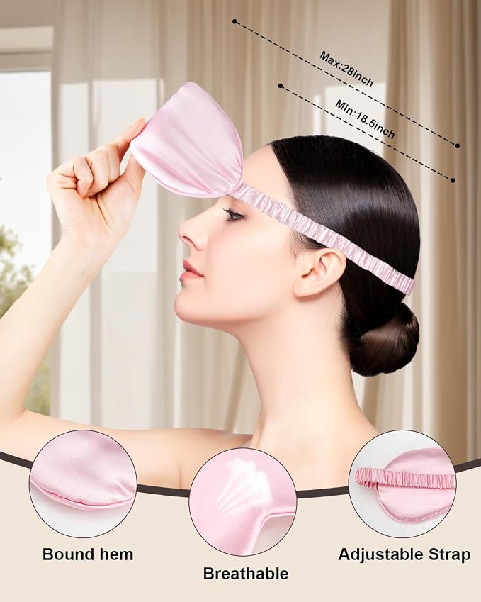 2Pack Silk Sleep Mask, IEKEODI Eye Mask - Image 4