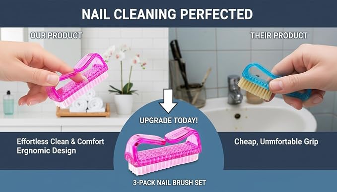 3Pcs Different Kinds of Fingernail brush - Image 2