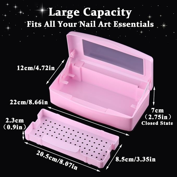 Nail Tool Sterilizer Box Plastic Disinfectant Container - Image 3