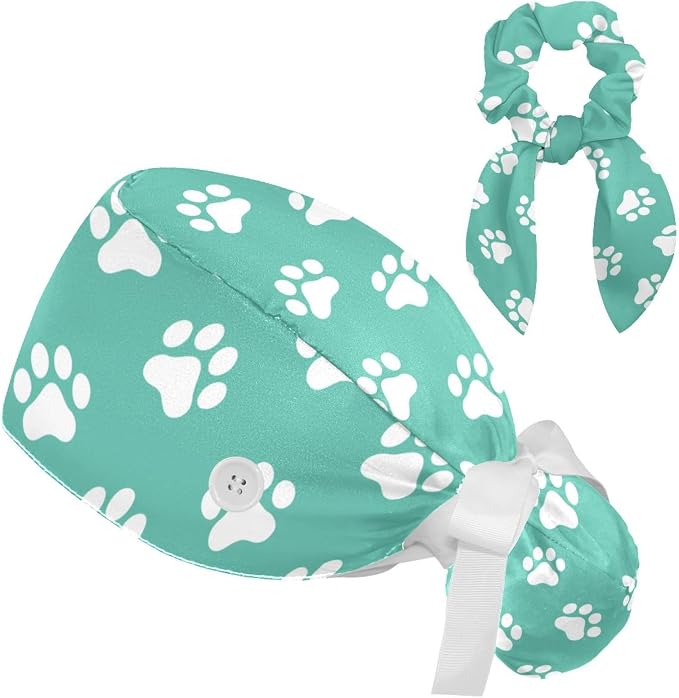 Adjustable Brown Dachshund Dog Blue Surgical Scrub Cap by otnrnondcl