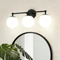 AKEZON 3-Light Black Bathroom Vanity Light Fixture, Modern Minimalist Vanity by AKEZON