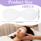 100Pack Disposable Eye Mask, Cotton Disposable Eye Mask, Travel and Relaxation - Image 2