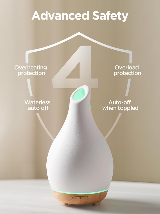 InnoGear Essential Oil Diffuser, 150ml Ceramic Diffuser Handcrafted Stone - Image 4