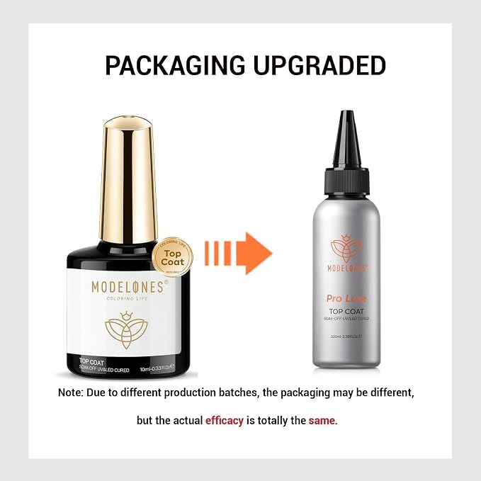 modelones Gel Top Coat, 100ml No Wipe Extra Glossy Gel Nail Polish Long-Lasting - Image 9