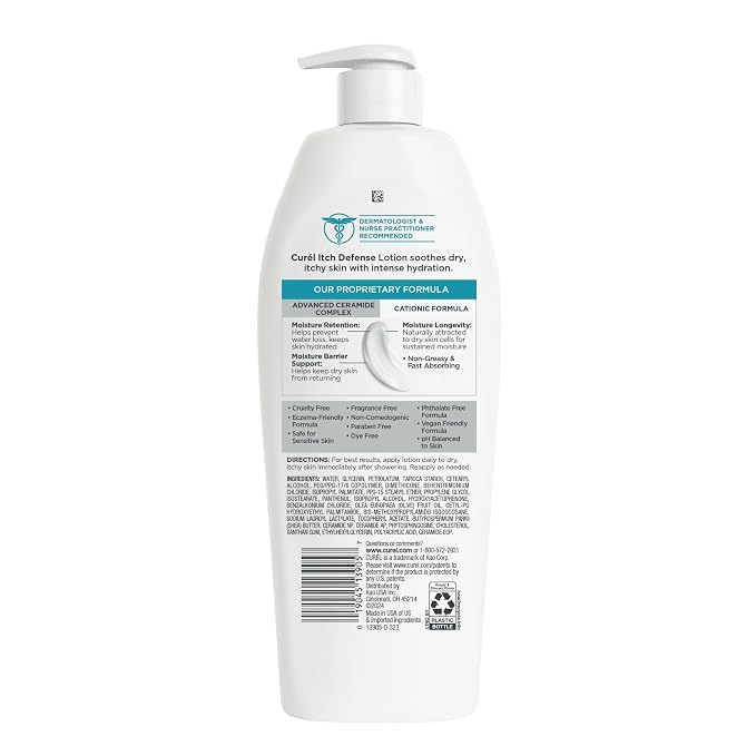 Curel Itch Defense Calming Body Lotion, Moisturizer - Image 9