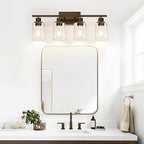 Indoi 4 Light Bathroom Light Fixtures, Oil-Rubbed Bronze Modern Vanity Lights - Image 6