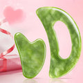 2 PCS Jade Stone Gua Sha Massage Tool Set Body GuaSha Tool by airogym