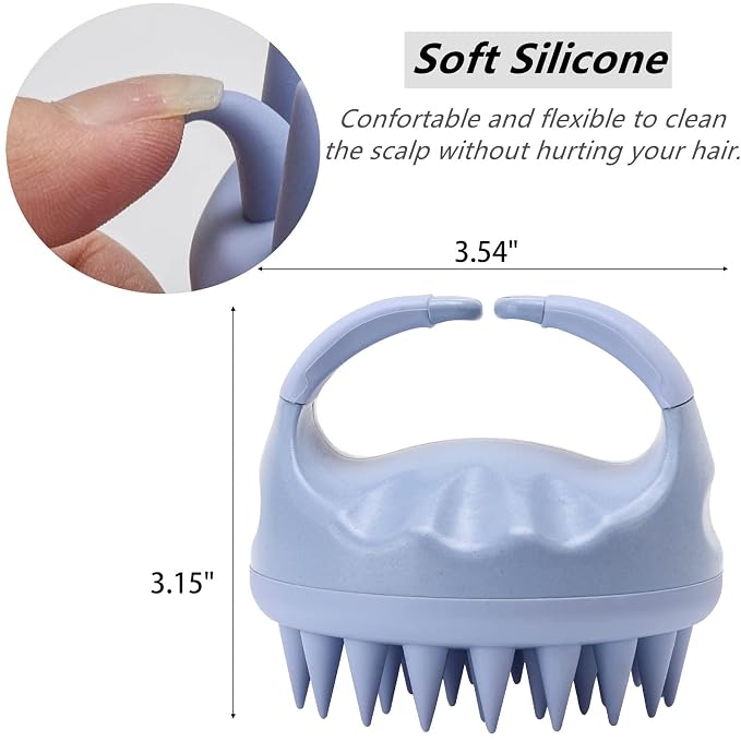 Silicone Hair Scalp Massager Shampoo Brush Scalp Scrubber Hair Washing Brush - Image 2