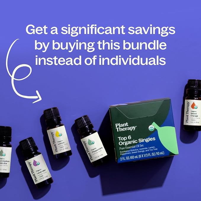 Plant Therapy Top 6 USDA Organic Essential Oil Set - Image 5