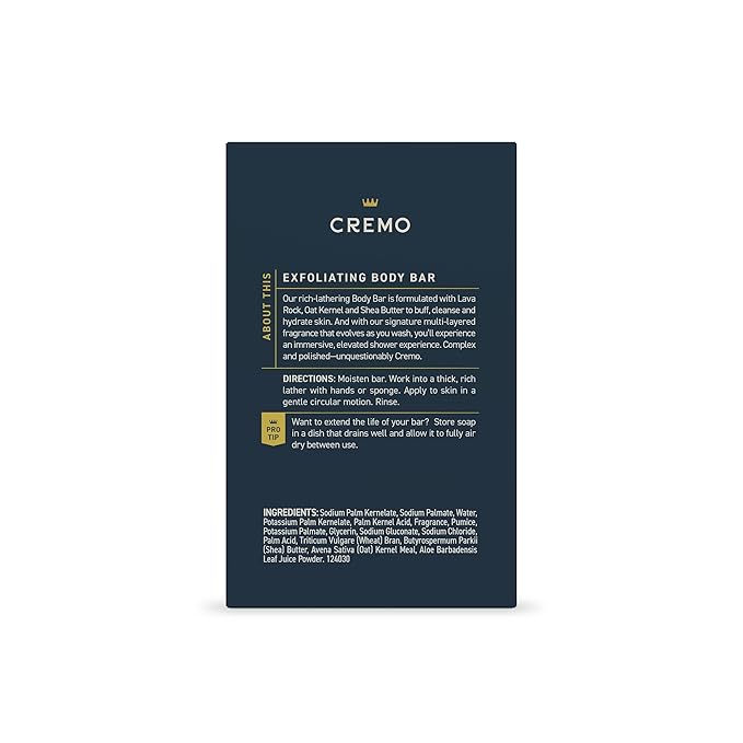 Cremo Exfoliating Body Bar for Men, Palo Santo Scent, Cleanses and Hydrates Skin - Image 7