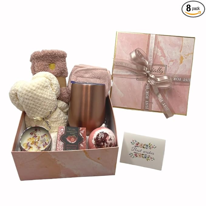 Spa Gift Baskets for Women, Luxury Self Care Gifts for Mom, Get Well Soon Gifts by BEECOGIF2U