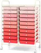 Giantex 20 Drawers Rolling Cart, Mobile Storage Drawer Cart, Classroom - Image 4