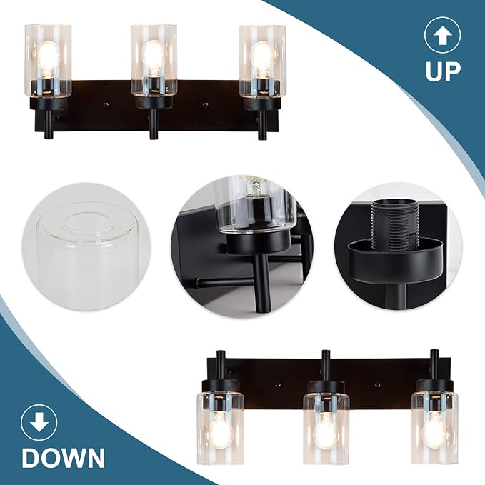 DLLT Wall Light Fixture, Vintage Bathroom Vanity Light - Image 5