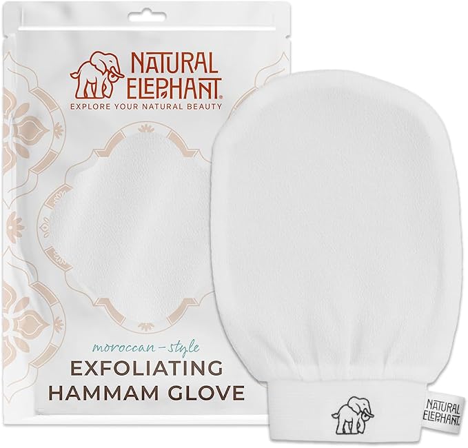 Natural Elephant Exfoliating Hammam Glove | Authentic Moroccan Kessa Body Scrub by NaturalElephant