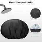 3 Pack Reusable Shower Caps for Women Waterproof, Large Hair Cap for Shower and - Image 2