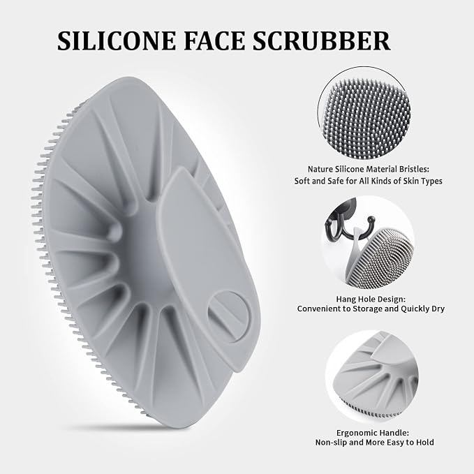 Silicone Face Scrubber, Facial Cleansing Brush Silicone Face Wash Brush - Image 7