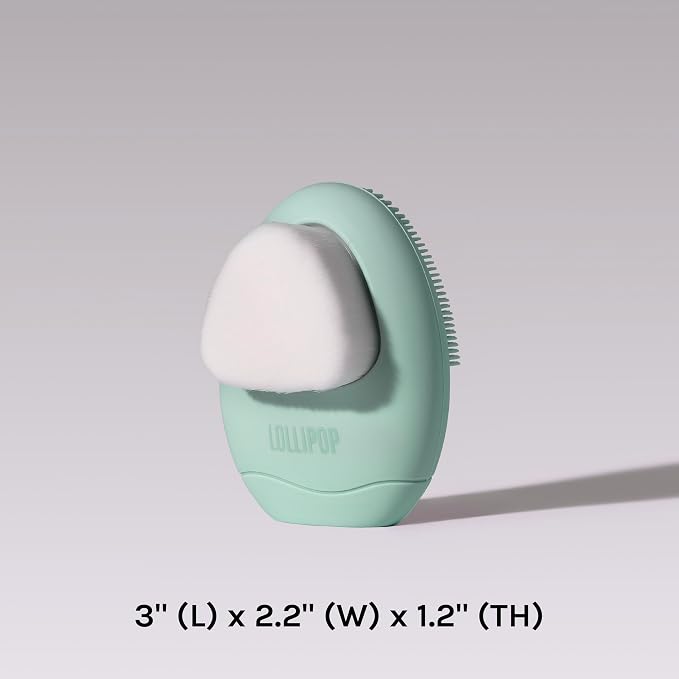 LOLLIPOP Dual-Sided Facial Cleansing Brush | Palm Size Silicone Face Exfoliator - Image 3