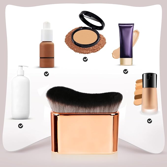 UNIMEIX Self Tanner Brush Sunscreen Body Makeup Brush Kabuki Blend Applicator - Image 3
