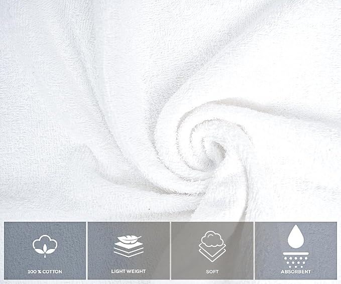 Premium 100% Cotton Hand Towels – Pack of 24, 16x27 Inch – Quick-Dry, Highly - Image 8