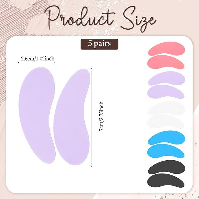 Psyqtsuary 5 Pairs Silicone Under Eye Patches, Reusable Eye Patches Plump Fine - Image 2