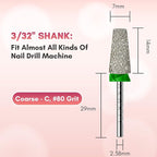 Makartt Nail Drill Bits, Tapered Barrel Carbide Diamond Sanding Bit - Image 4