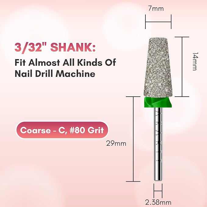 Makartt Nail Drill Bits, Tapered Barrel Carbide Diamond Sanding Bit - Image 4