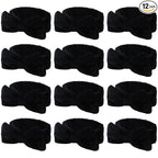 Casoty 12 Pcs Black Spa Headbands, Hair Holder by Casoty