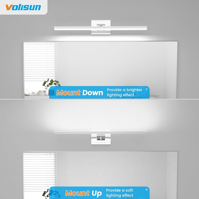 VOLISUN Modern Bathroom Vanity Light 31.5 inch, 18W Dimmable 5CCT Led Bathroom - Image 7