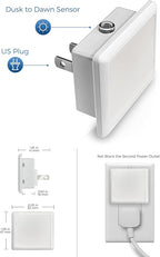 L LOHAS LED Night Lights Plug into Wall 2-Pack, 0.3W Plug in Night Light - Image 7