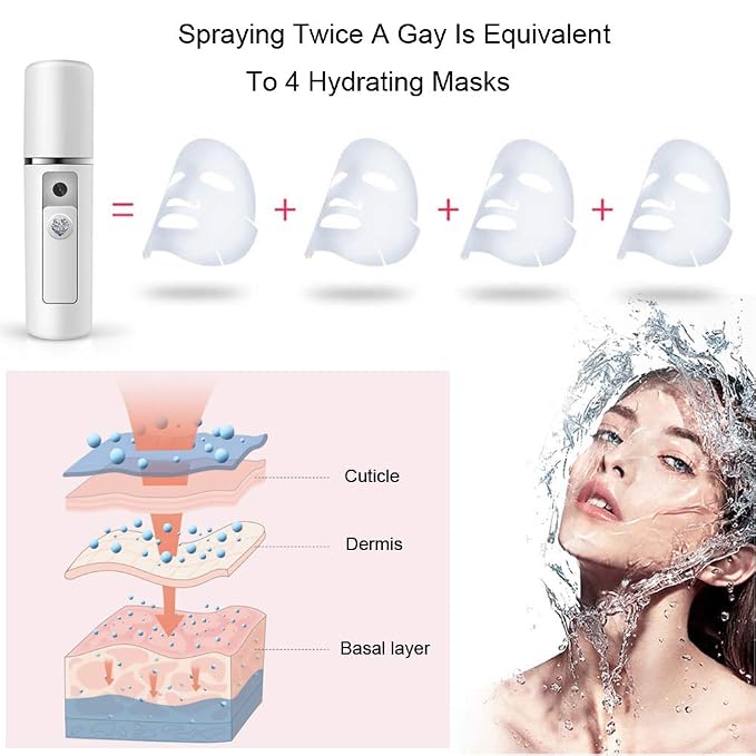 Nano Facial Mister Moisturizing Atomization Humidifier Cool Mist Facial Steamer - Image 2