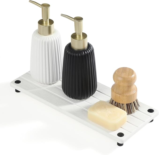 Razborci Instant Dry Sink Caddy Kitchen Sink Organizer, Quick Drying Stone Tray by Razborci