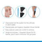 Flowery Swedish Clover Foot File Disposable Pad Kit, Refines Calluses - Image 4
