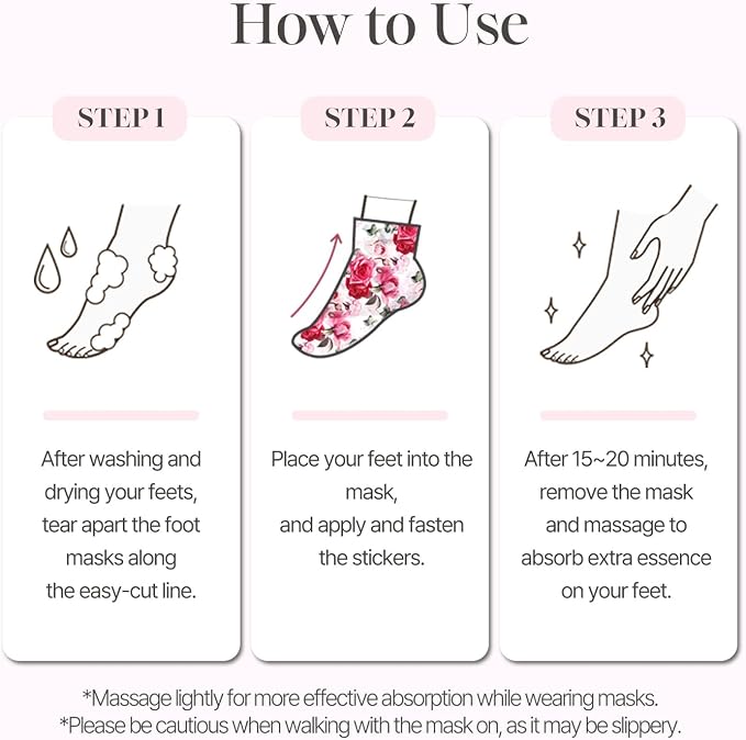 koelf Rose Petal Satin Foot Mask - Image 7