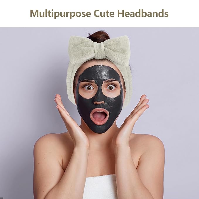 Ondder 8 Pcs Coffee Skincare Headbands Microfiber Hairband - Image 4