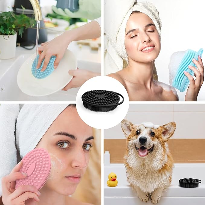 PQRUU 3 Pack Silicone Body Scrubber, Exfoliating Soft Loofah, Scrubber Fit - Image 7