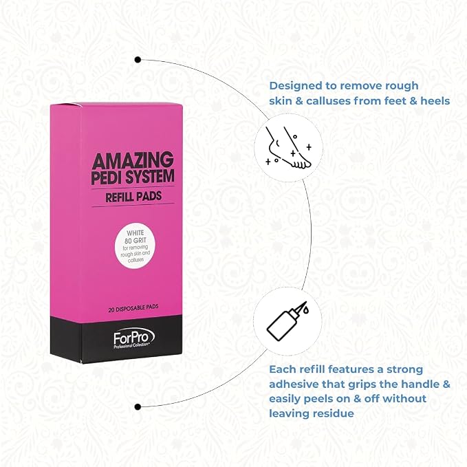 ForPro Professional Collection Amazing Pedi System Refill Strips, 80 Grit - Image 4