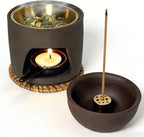 5 in 1 Incense Diffuser & Holder Set, Ceramic Aromatherapy Burner by Unknown