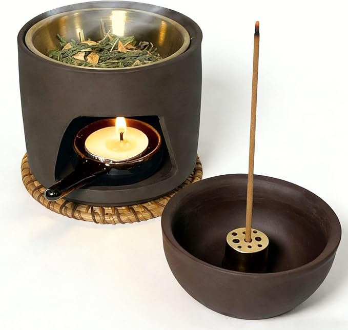5 in 1 Incense Diffuser & Holder Set, Ceramic Aromatherapy Burner by Unknown