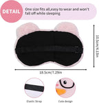 PERFECTSIGHT Sleep Eye Masks, Cute Plush Sleep Eye Cover Lightweight Adjustable - Image 6