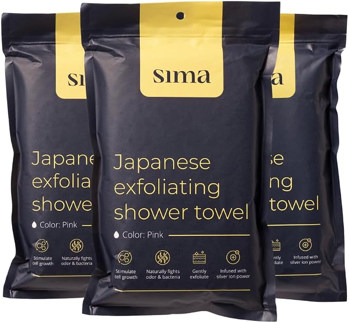 Sima Brand Exfoliating Washcloth Face & Body Scrub Towel - Image 2